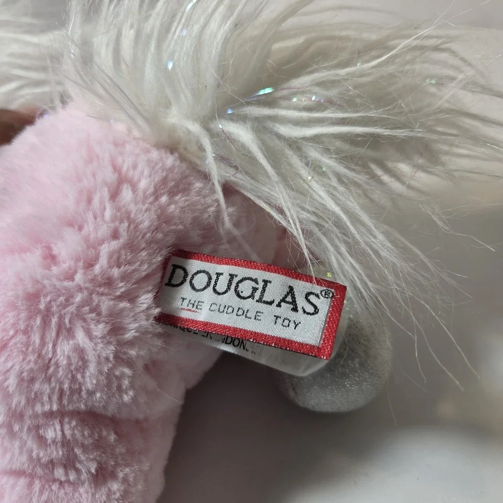 Douglas Cuddle Toys Pink Unicorn Pegasus Plush Silver Hooves Wings 10